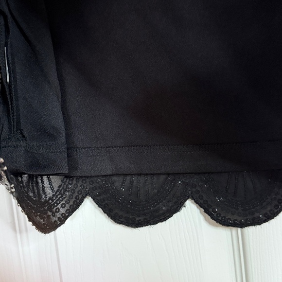 Blue Rain Midnight Black Sequin Skirt size M - Picture 6 of 12